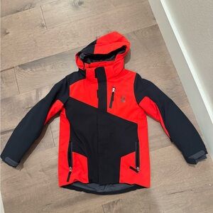 Spyder Kids Bold Red and Black Ski Jacket